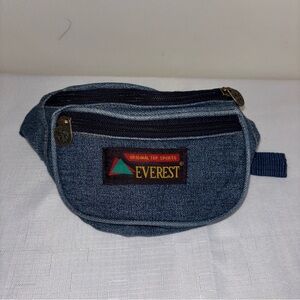 Vintage Everest Original Top Sports Denim Jean Fanny Pack Adjustable Belt Bag‎